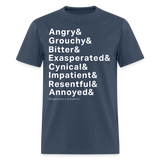 Generally a Nice Person Funny Typography T-Shirt – Sarcastic Humor Tee for Realistic People -  blue dusk